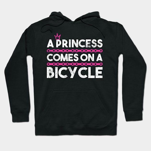 A Princess comes on a bicycle women cycle saying Hoodie by POS